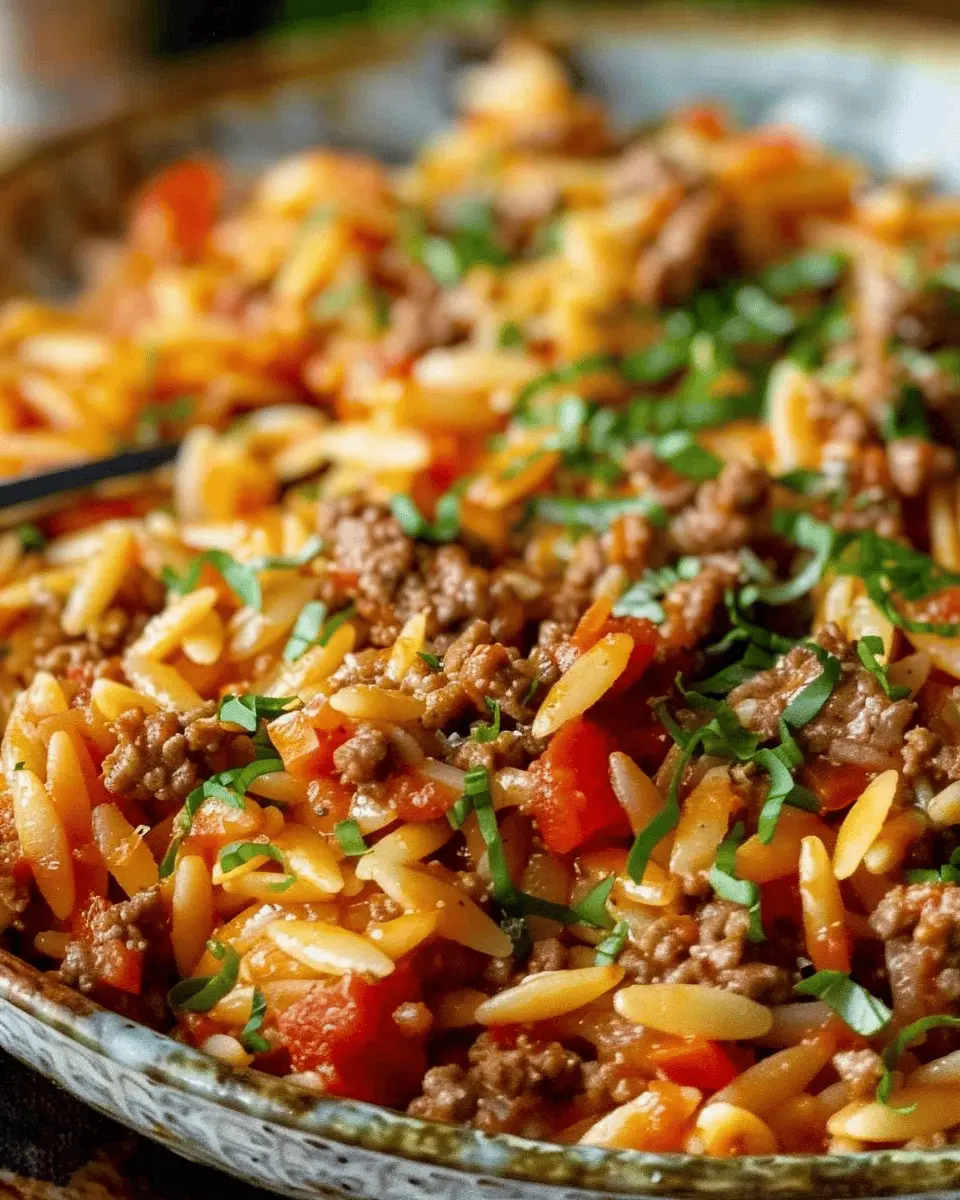 Ground Beef Orzo: Easy Comfort Food for Busy Weeknights