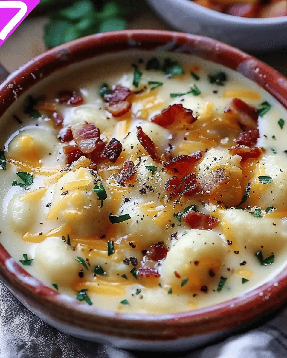 Bacon Cheddar Gnocchi Soup: A Cozy and Indulgent Delight