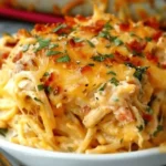 Spicy Southern Cheesy Chicken Spaghetti Casserole