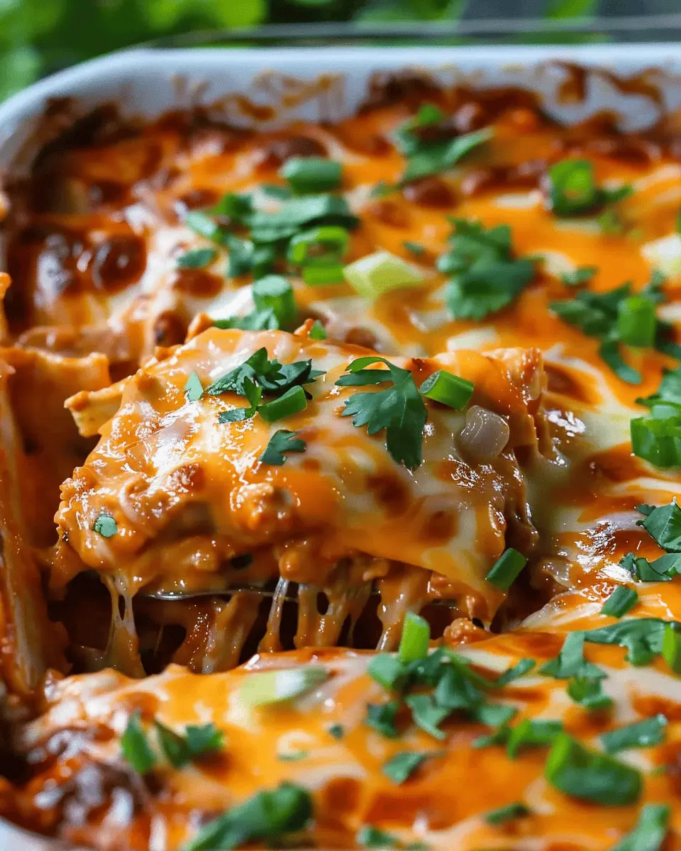 Keto Chicken Enchilada Casserole Recipe: Easy and Cheesy Delight