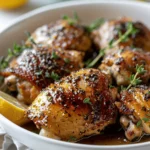 Maple Dijon Roasted Chicken Thighs