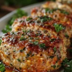 Garlic Parmesan Chicken Meatloaf
