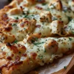 Chicken Alfredo Garlic Bread Pizza