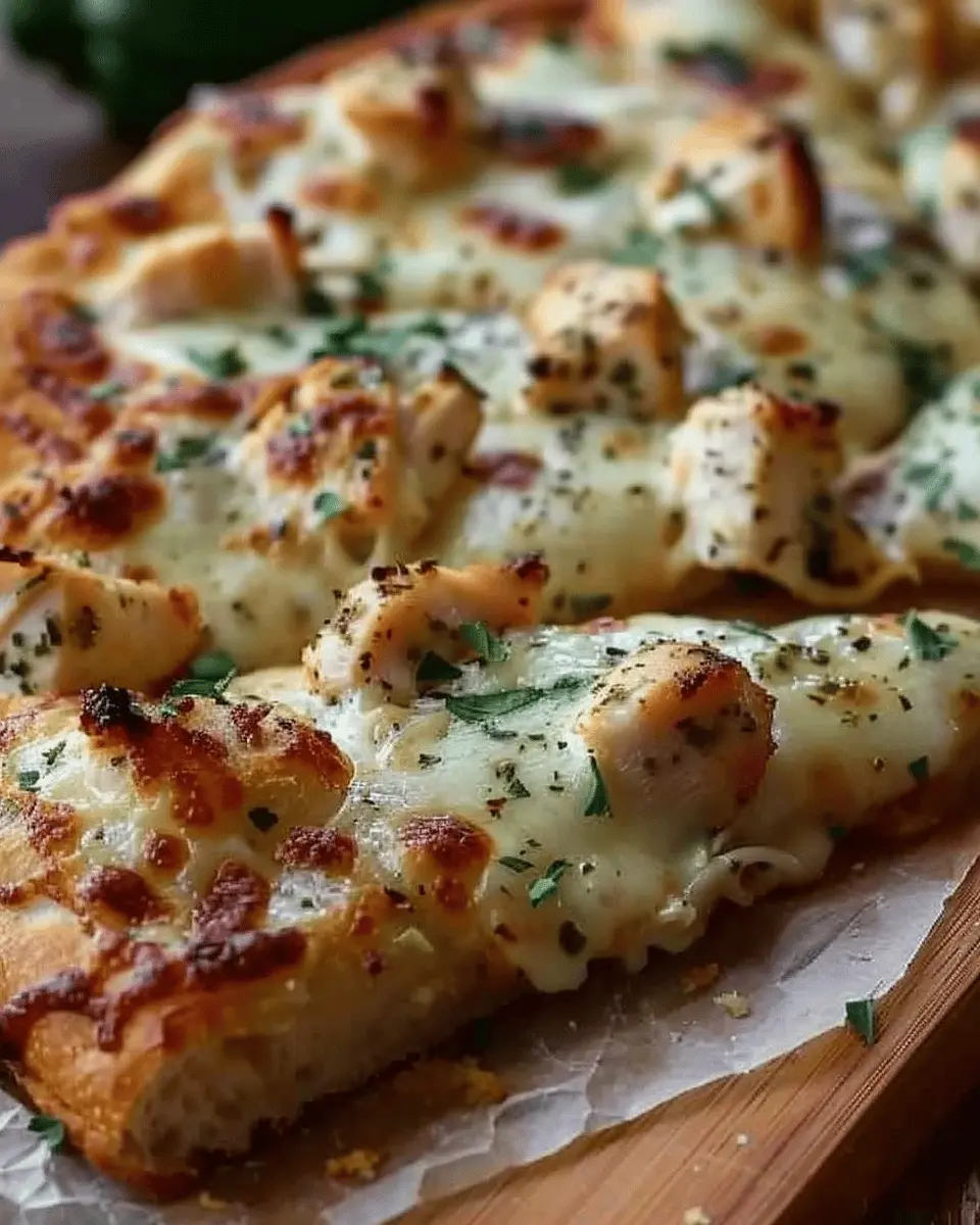 Chicken Alfredo Garlic Bread Pizza: A Delicious Twist for Food Lovers