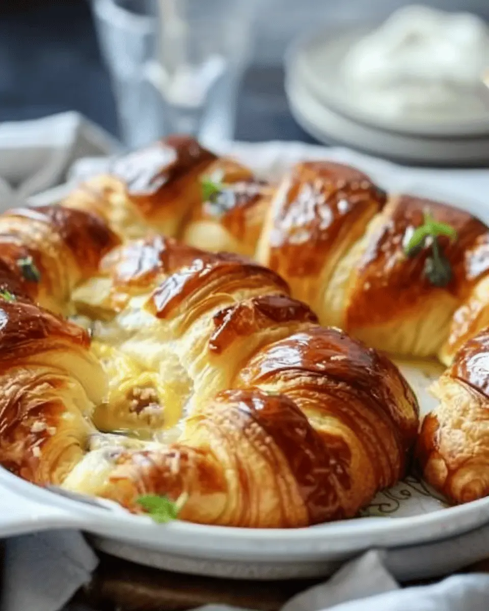 Irresistible Overnight Croissant Breakfast with Turkey Bacon Delight