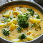Crockpot Potato Broccoli Cheddar Soup Crockpot Potato Broccoli Cheddar Soup