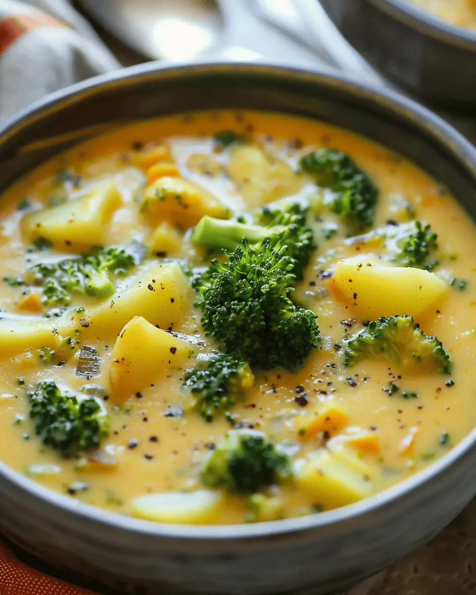 Crockpot Potato Broccoli Cheddar Soup: Easy Comfort Food Delight
