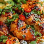 Spicy Maple Chicken and Coconut Rice