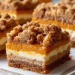 Pumpkin Cheesecake Bars with Streusel