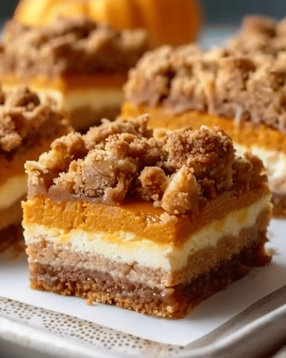 Pumpkin Cheesecake Bars: Indulgent Treats with Crunchy Streusel