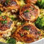 Skillet Chicken Thighs with Broccoli