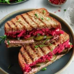 Beetroot and Pickle Sandwich