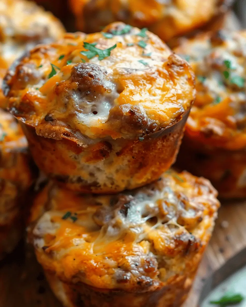 Crazy-Good Cheesy Sausage Muffins Perfect for Weekend Brunch