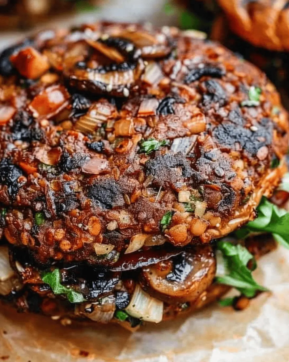 Mushroom Veggie Burger Delight: Easy Recipe with Turkey Bacon