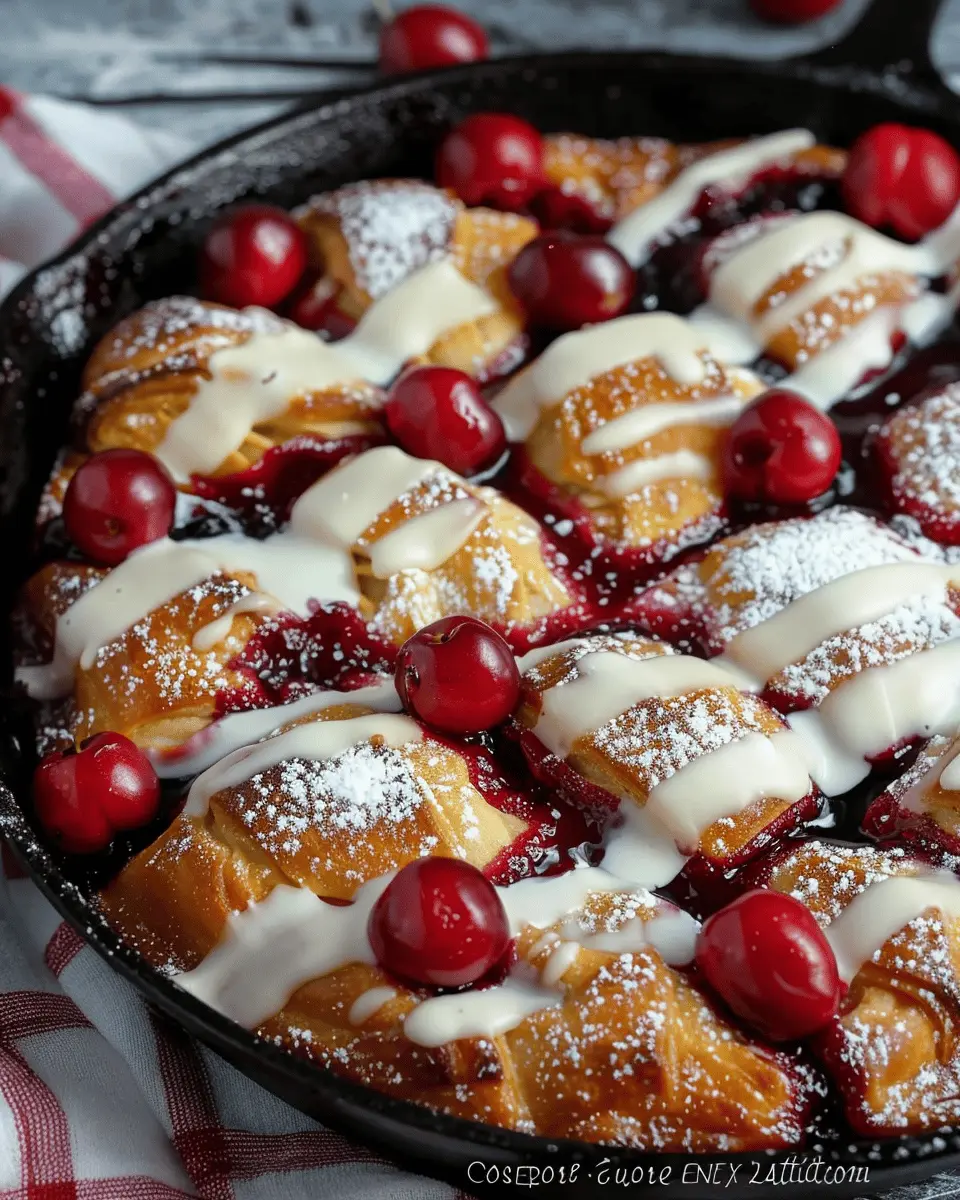 Cast Iron Skillet Cherry Danish Recipe: Easy and Irresistibly Delicious