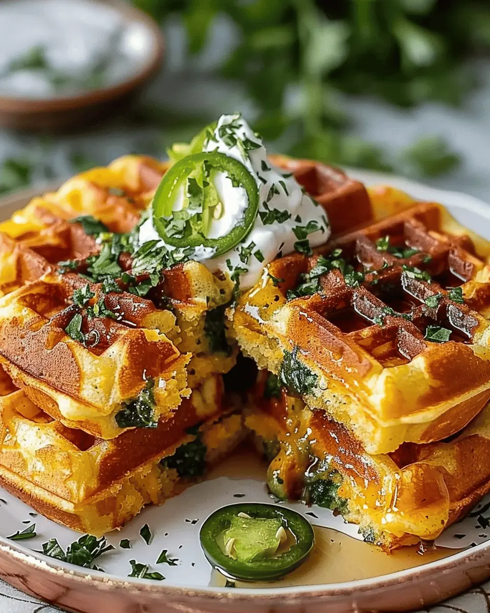 Cheddar Jalapeño Cornbread Waffles: The Best Comfort Food Treat