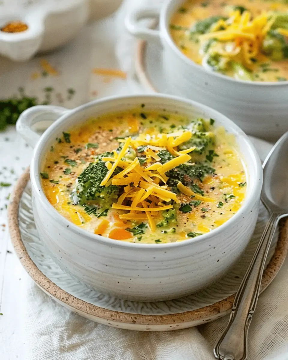 Gluten Free Broccoli Cheddar Soup: Cozy Comfort with Turkey Bacon