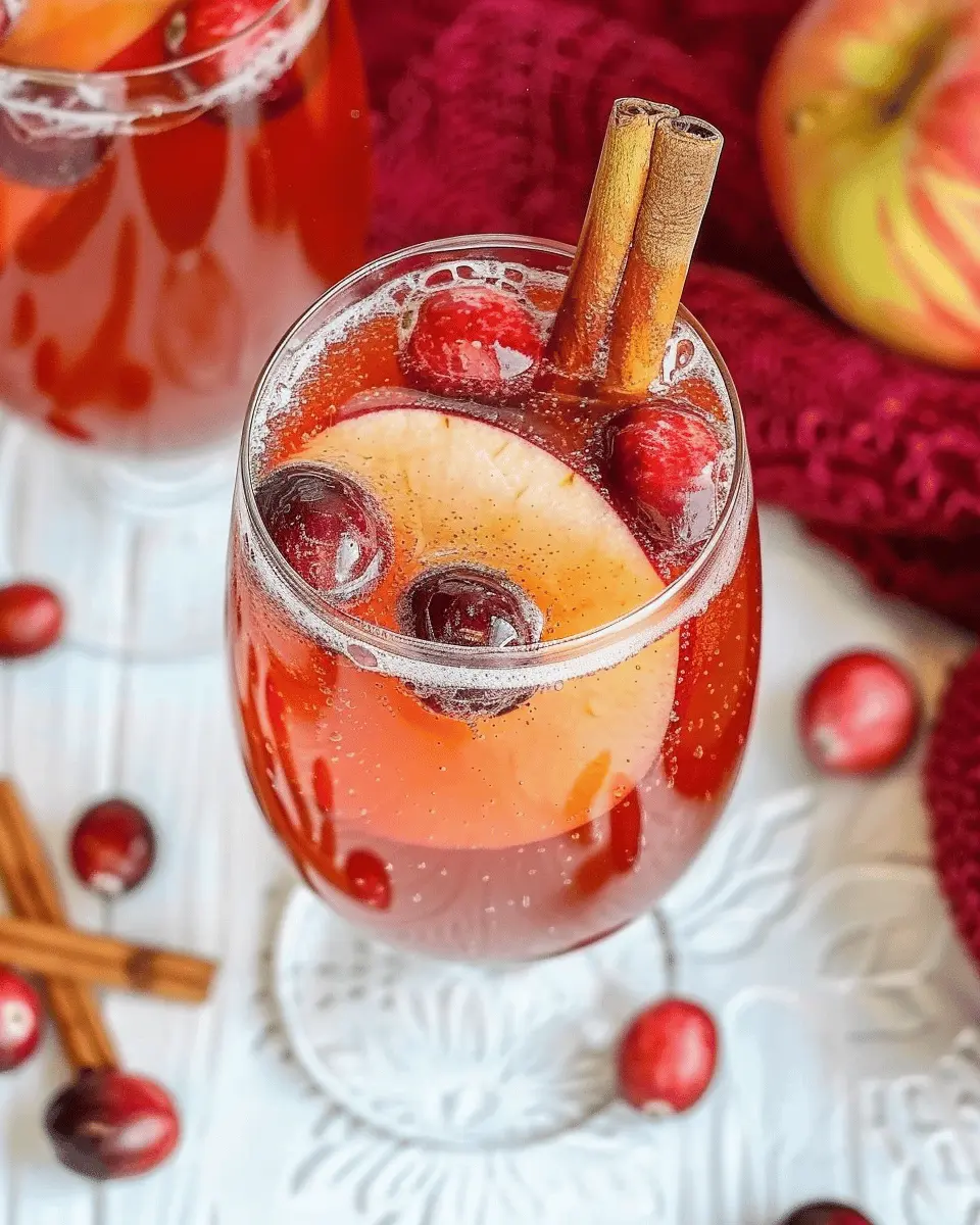 Cinnamon Apple Cranberry Mimosa: An Easy Festive Delight