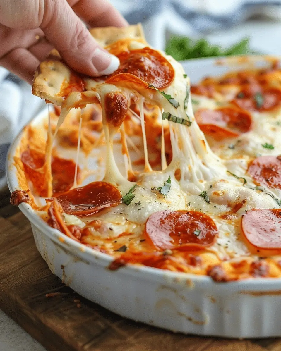 Easy Pizza Dip: Indulgent Comfort Food with Turkey Bacon and Chicken Ham