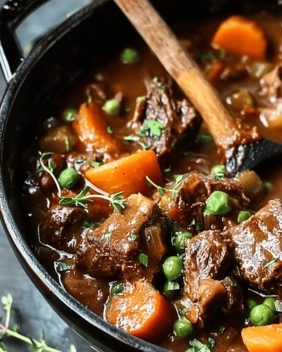 Beef Stew: Hearty Comfort with Turkey Bacon and Veggies