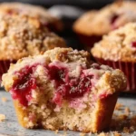 Leftover Cranberry Sauce Coffee Cake Muffins
