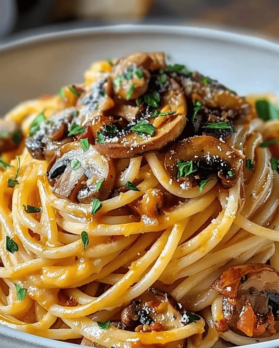 Pumpkin Mushroom Spaghetti: Easy Comfort Pasta Recipe with Turkey Bacon