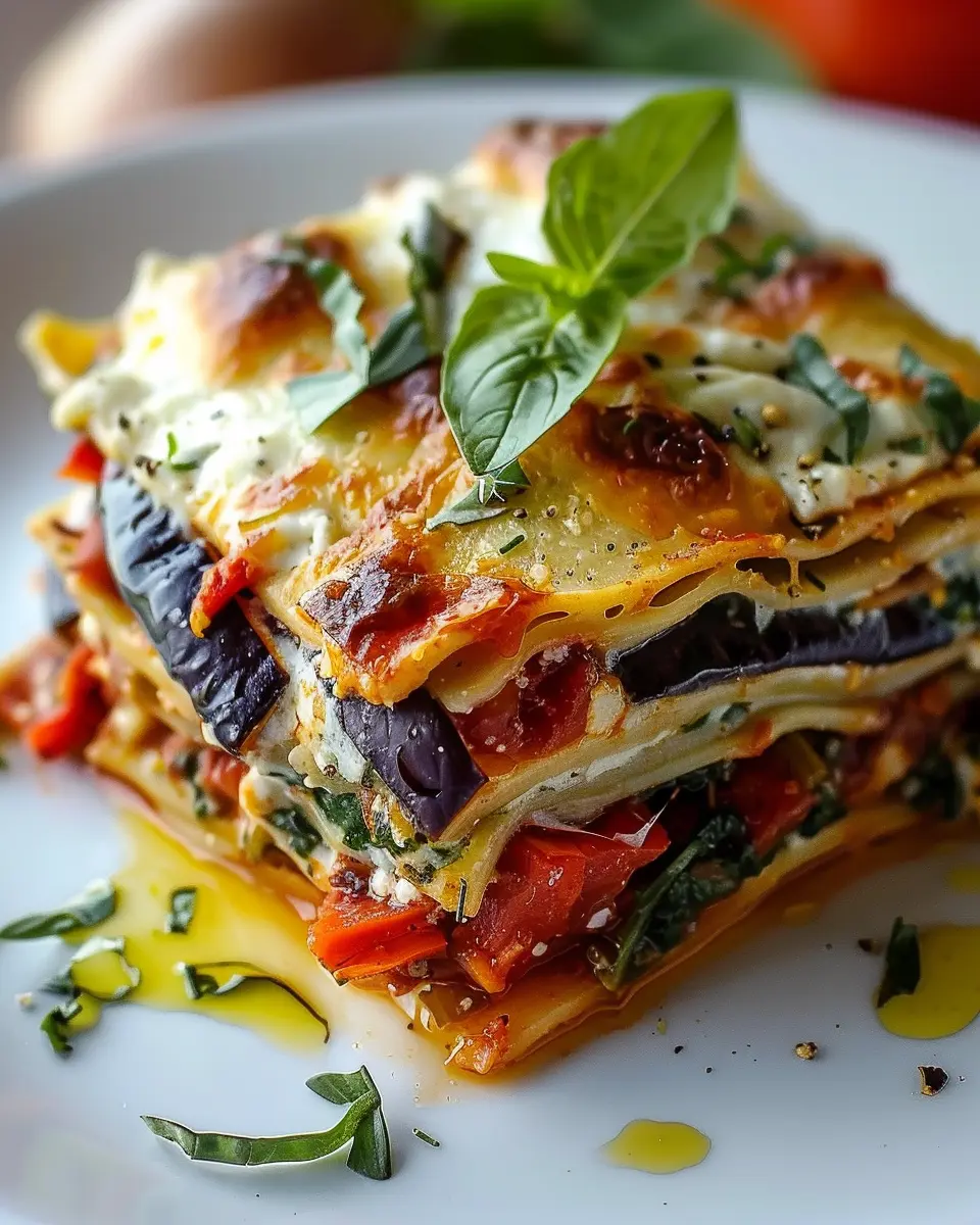 Layered Mediterranean Vegetable Lasagna: Easy and Flavorful Delight