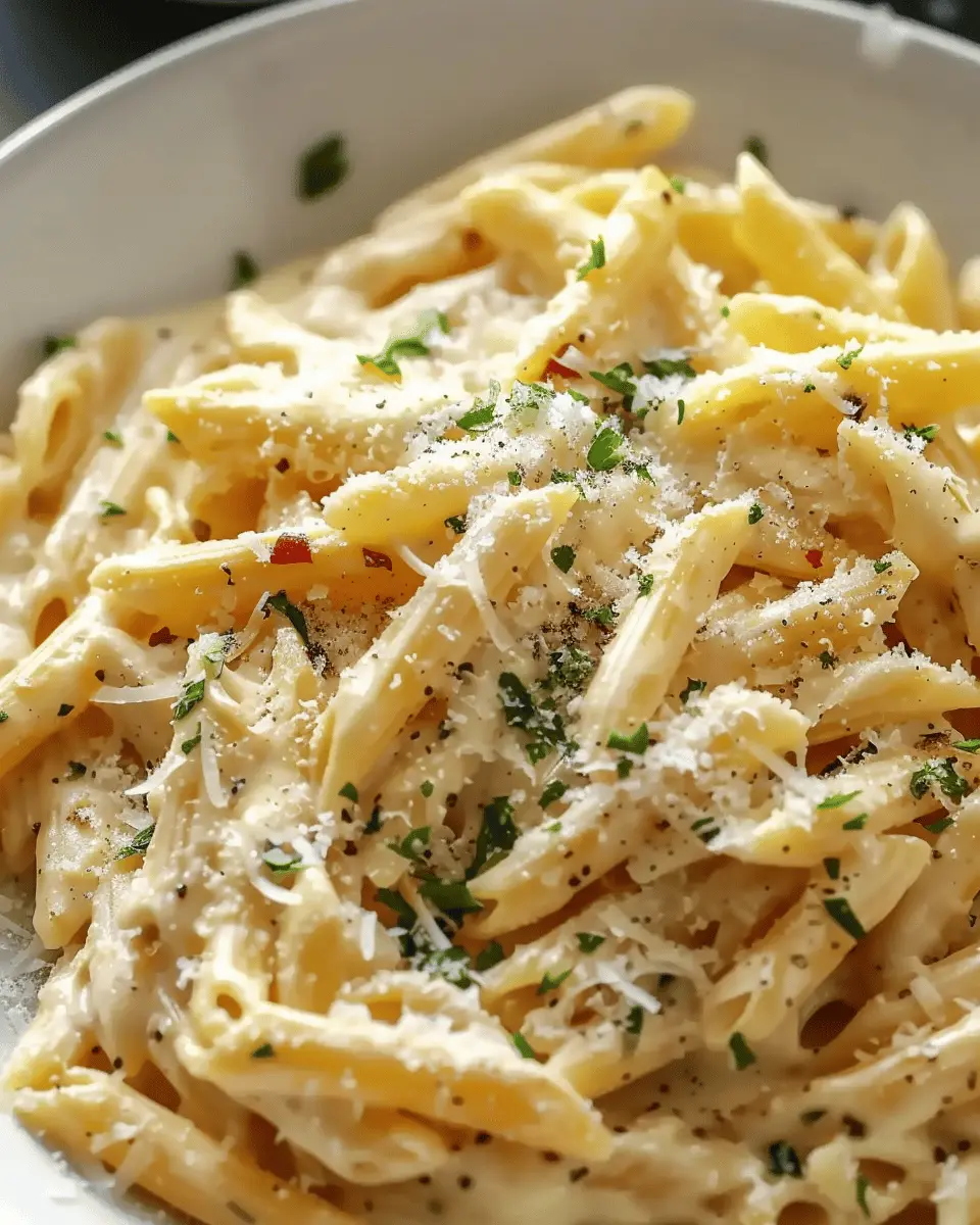 One Pot Creamy Garlic Pasta with Turkey Bacon for Easy Weeknight Dinners