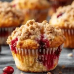Cranberry Orange Muffins Recipe with Streusel Topping