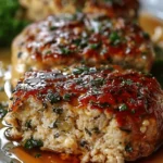 Garlic Parmesan Chicken Meatloaf