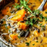 Vegan Pumpkin Wild Rice Soup
