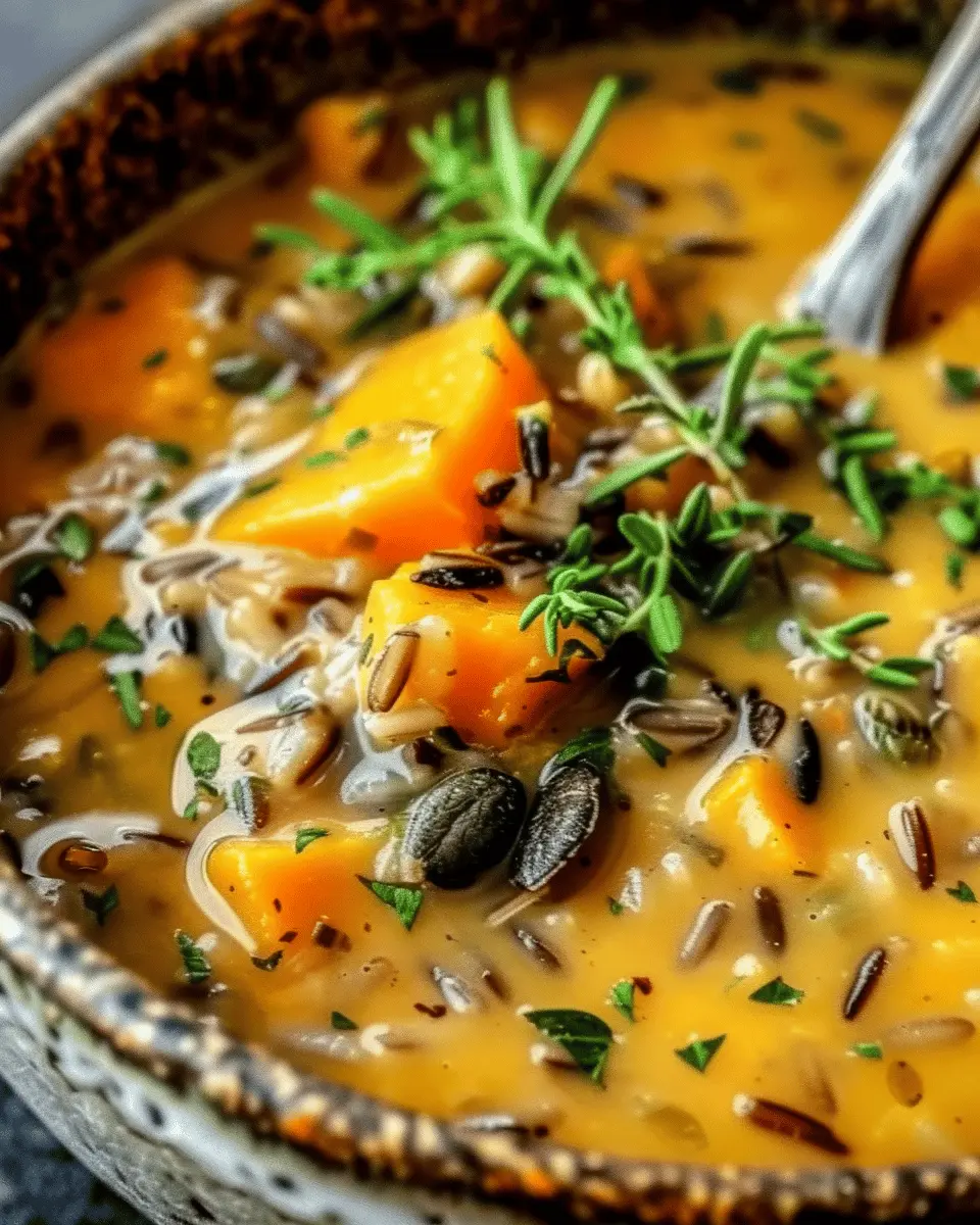 Vegan Pumpkin Wild Rice Soup: The Best Cozy Comfort Food