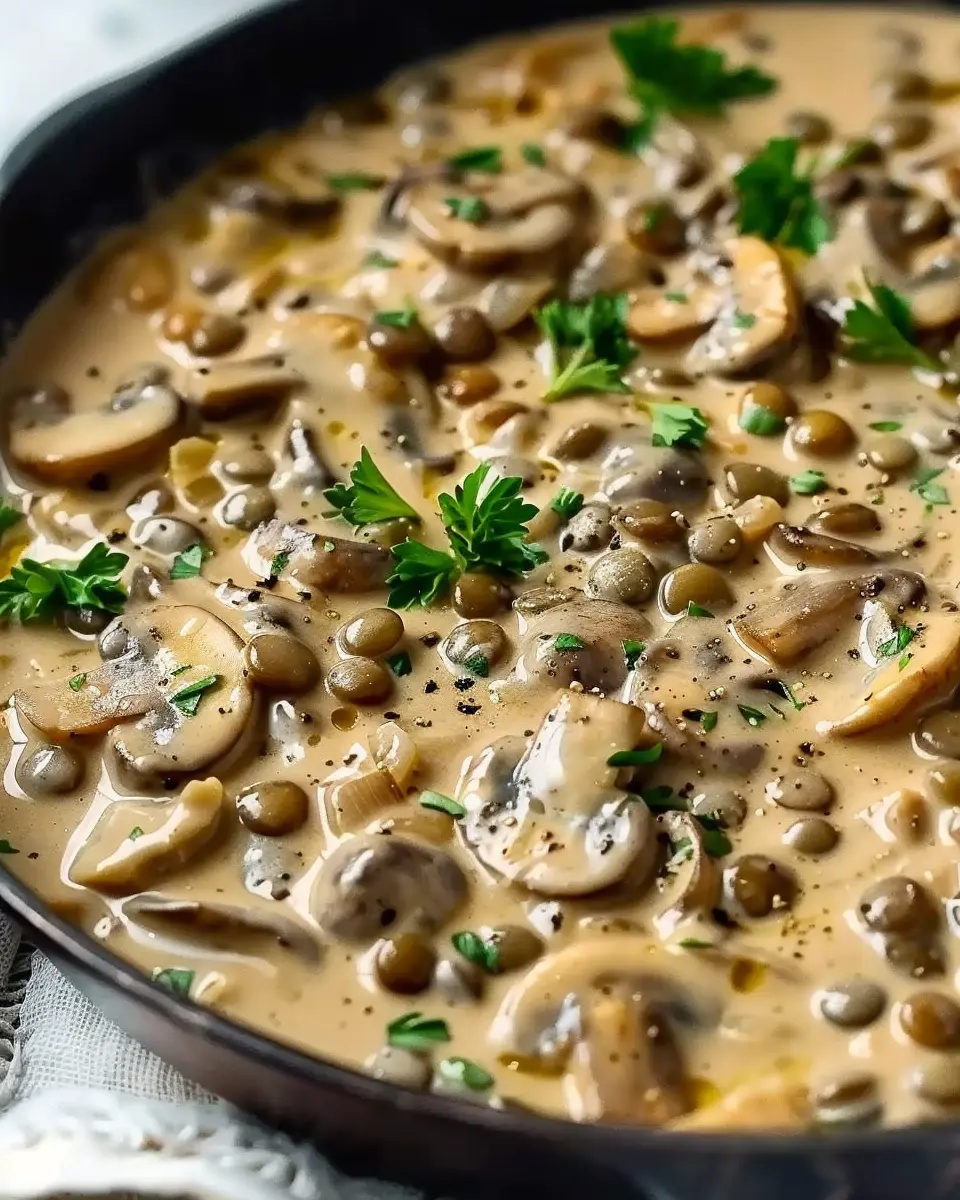 Lentil Mushroom Stroganoff: A Cozy and Indulgent Delight