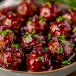 Quick Christmas Cranberry Meatballs