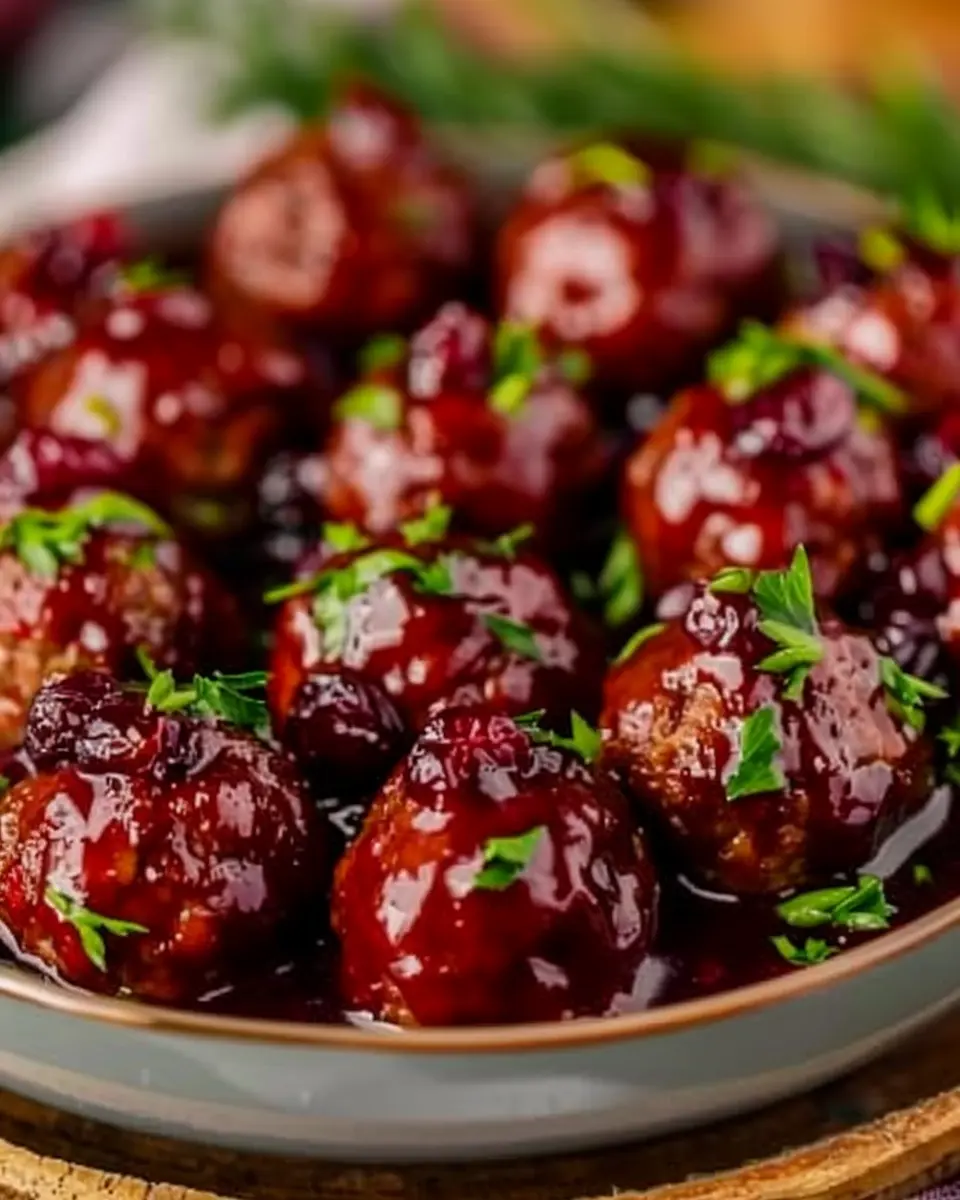 Quick Christmas Cranberry Meatballs: Easy Turkey Bacon Delight