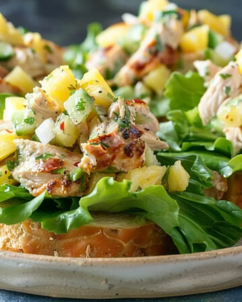 Chicken Salad With Pineapple and Turkey Bacon Delight
