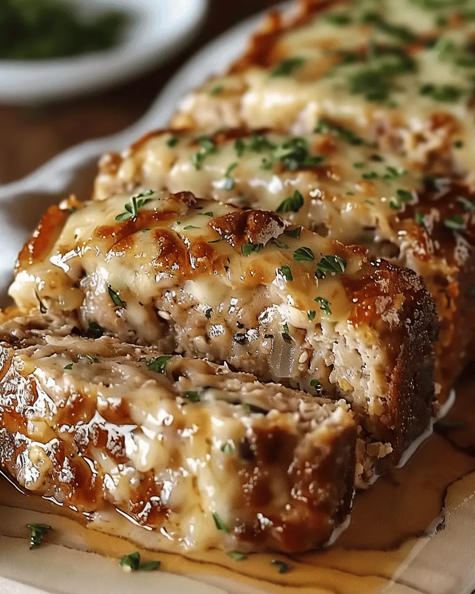 Juicy Garlic Parmesan Chicken Meatloaf with Turkey Bacon Delight