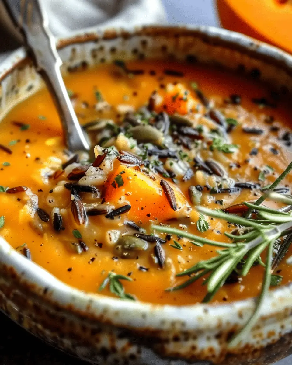 Vegan Pumpkin Wild Rice Soup: The Best Cozy Fall Delight