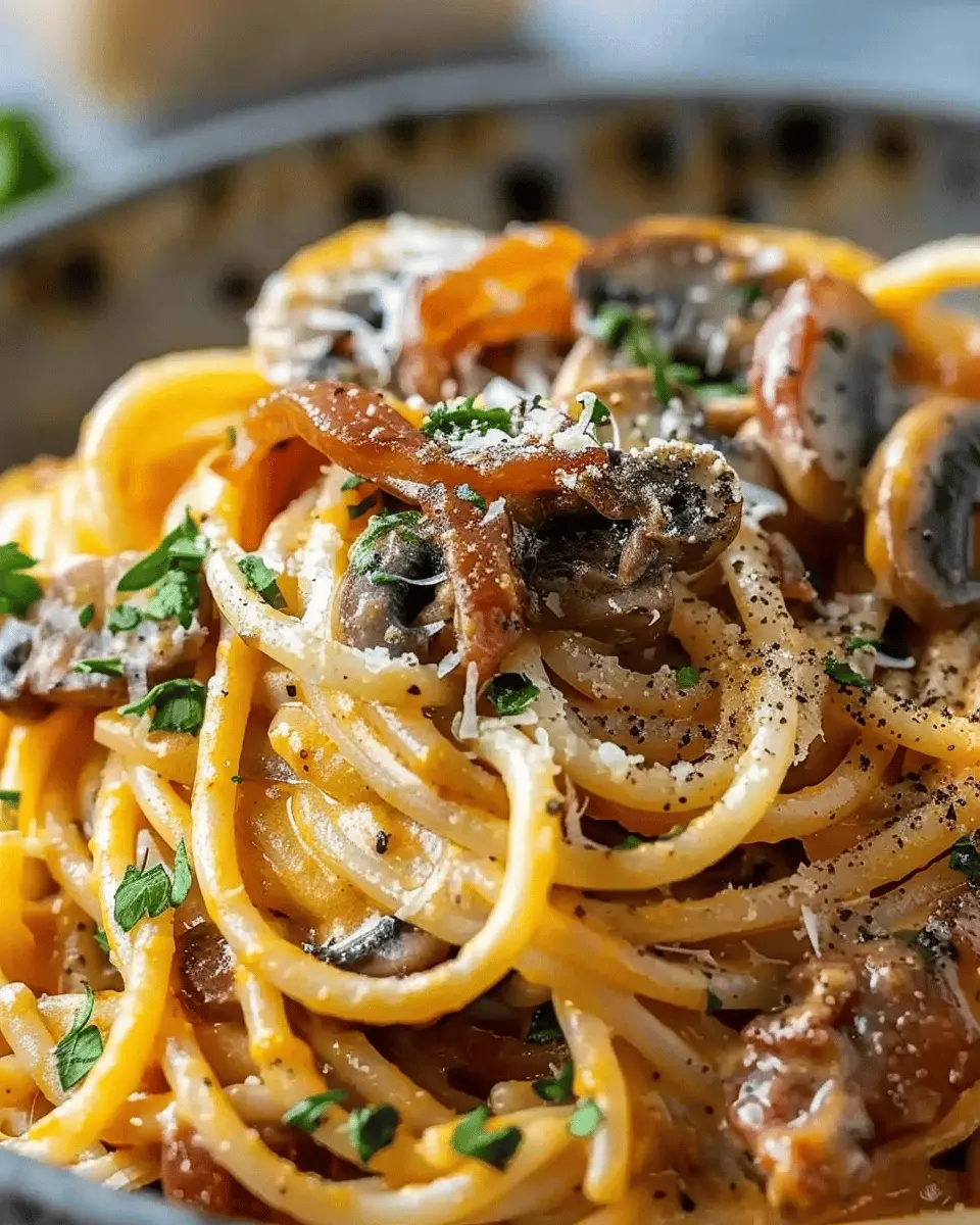 Pumpkin &amp; Mushroom Spaghetti: A Creamy Delight for Cozy Nights
