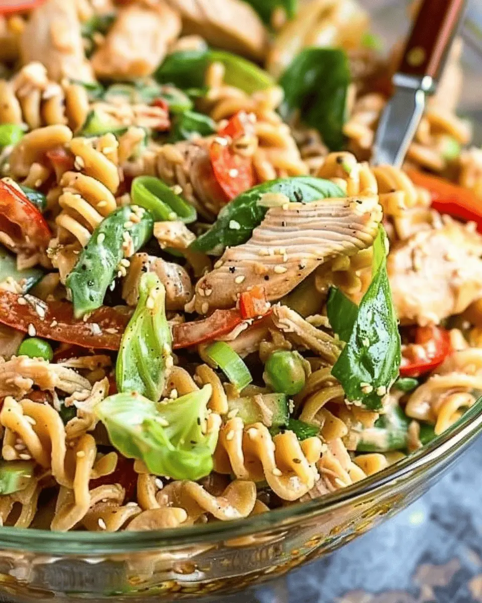 Chinese Chicken Pasta Salad: A Fresh Twist with Turkey Bacon