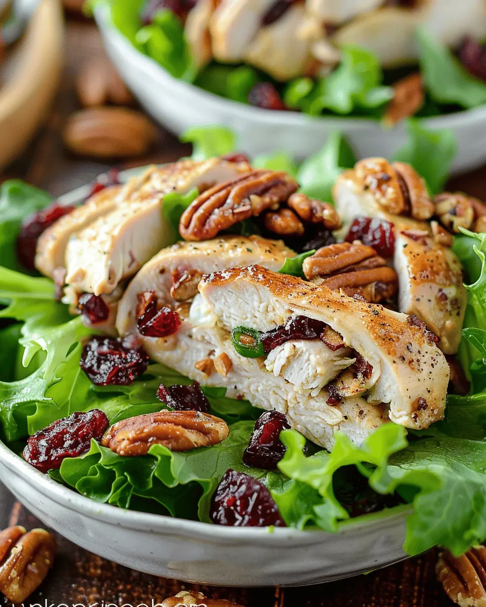Chicken, Cranberry, Pecan Salad: A Fresh and Easy Delight