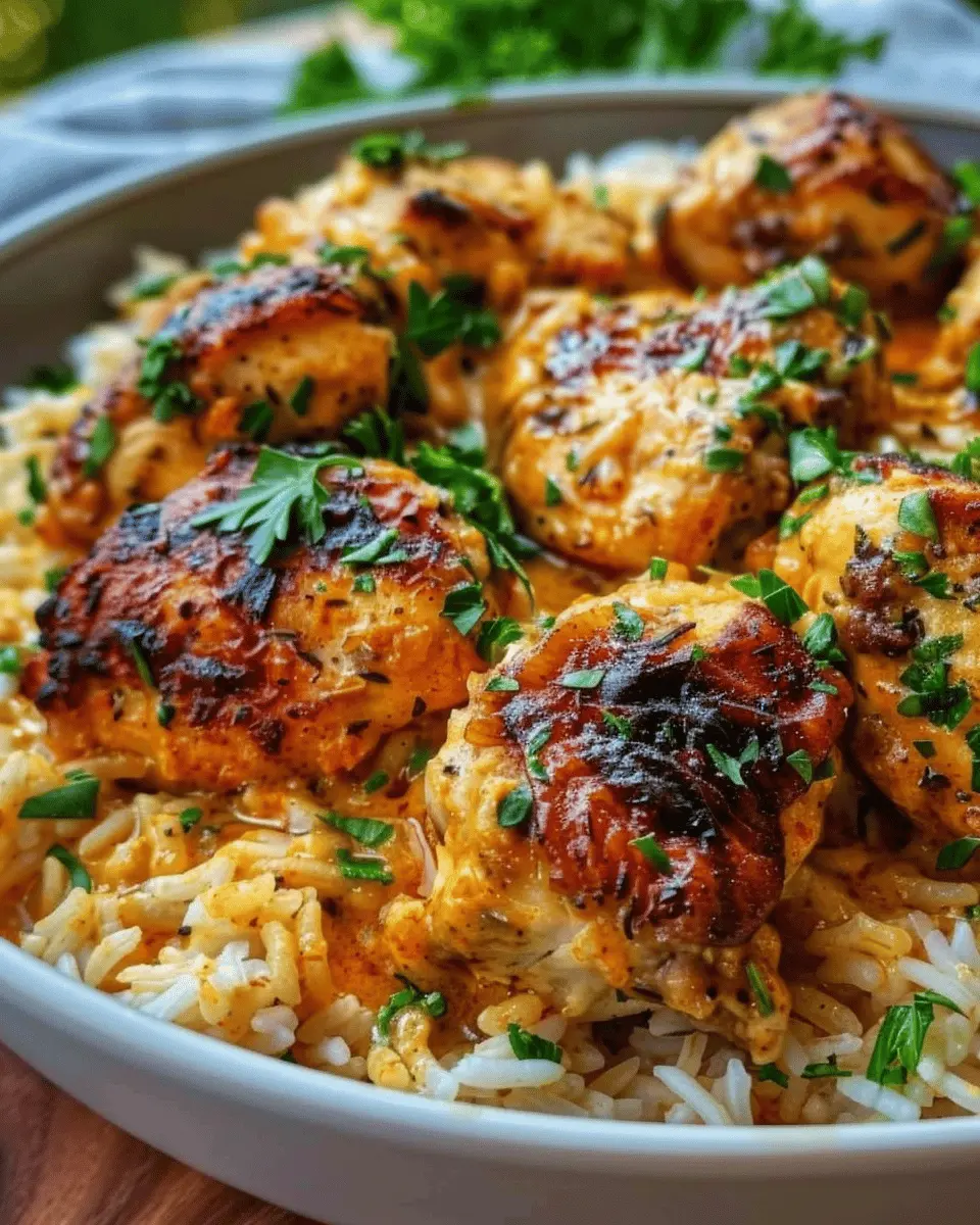 Smothered Chicken and Rice: Indulgent Comfort Food Delight