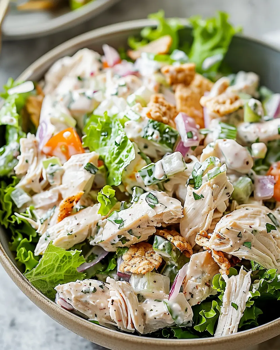Cottage Cheese Chicken Salad with Turkey Bacon Delight