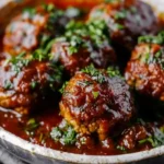 Red Wine Braised Meatballs