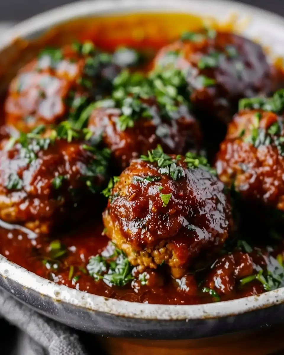 Red Wine Braised Meatballs