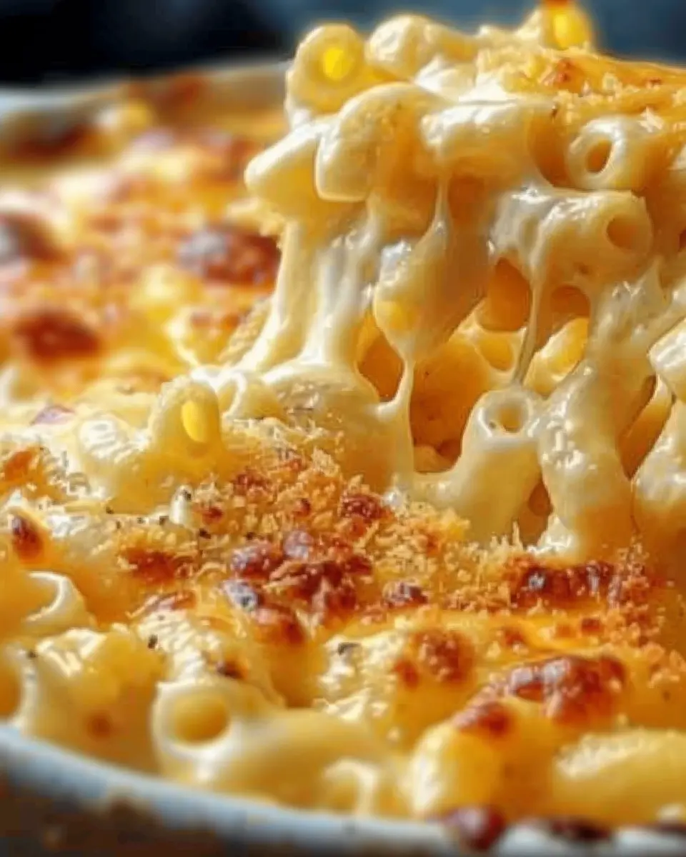 Mac and Cheese Made Extraordinary with Turkey Bacon and Chicken Ham