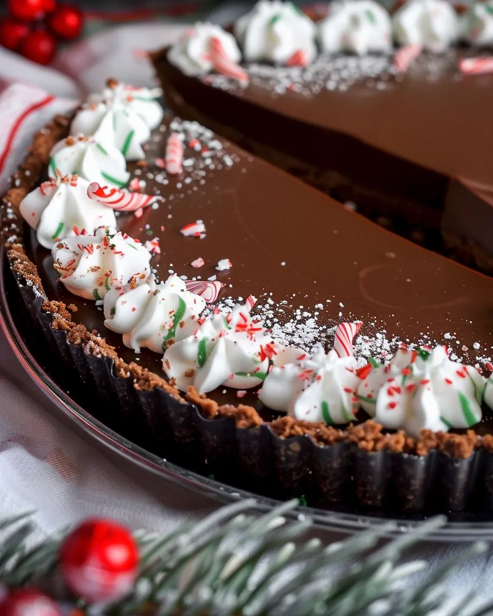 Dark Chocolate Peppermint Mousse Tart: The Best Festive Dessert