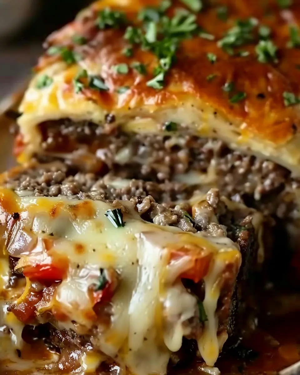 Philly Cheesesteak Meatloaf: Juicy Comfort Food with Turkey Bacon