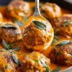 Easy Turkey Meatballs in Pumpkin Sage Sauce