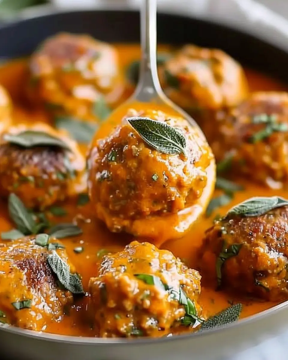 Easy Turkey Meatballs in Pumpkin Sage Sauce You’ll Love
